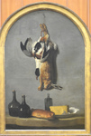 Oudry, NM au lièvre, canard, pain, fromage, 1742, Le Louvre